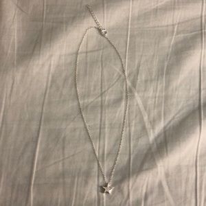 Adjustable silver star necklace 17.5 inch chain